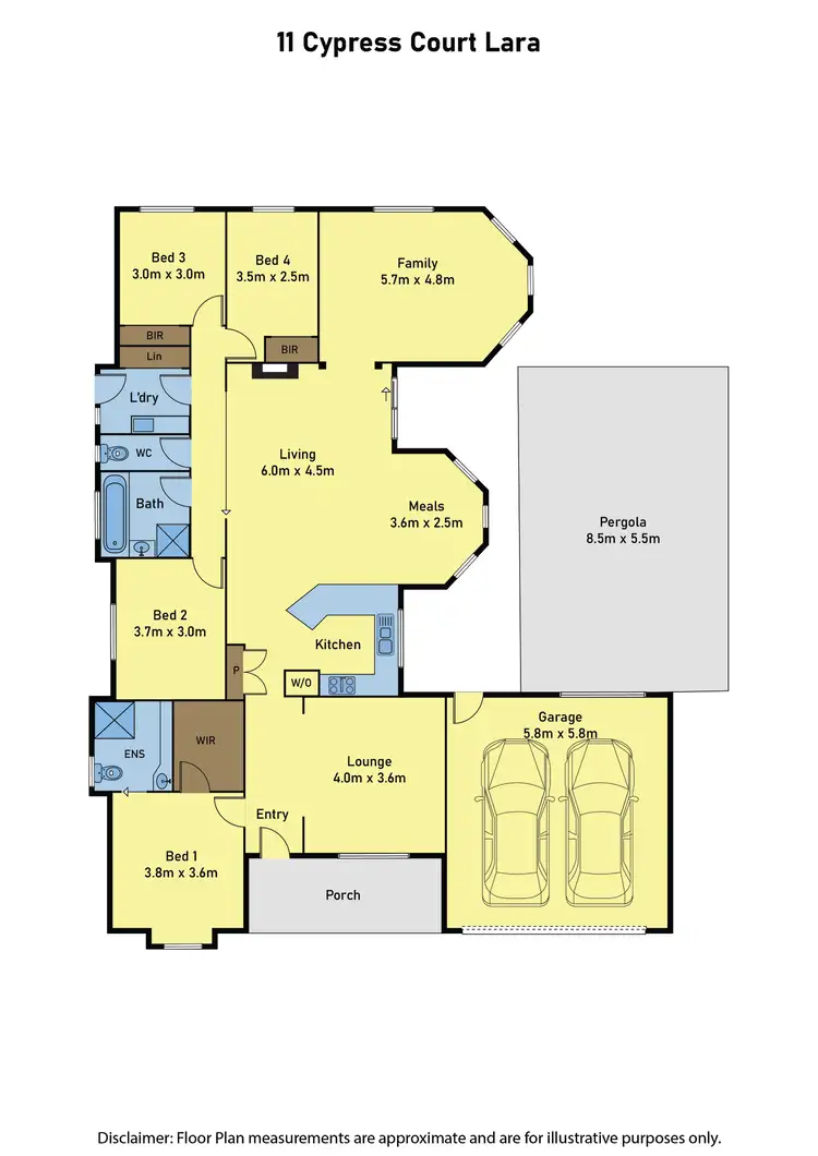 Floorplan of Homely house listing, 11 Cypress Court, Lara VIC 3212