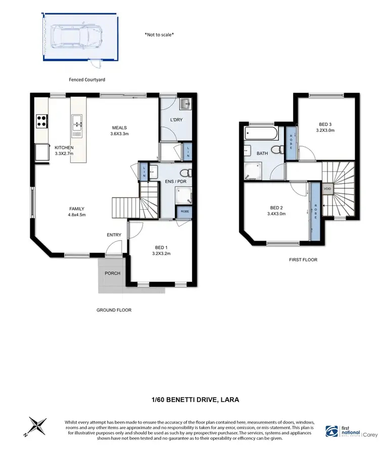 Floorplan of Homely house listing, 1/60 Benetti Drive, Lara VIC 3212