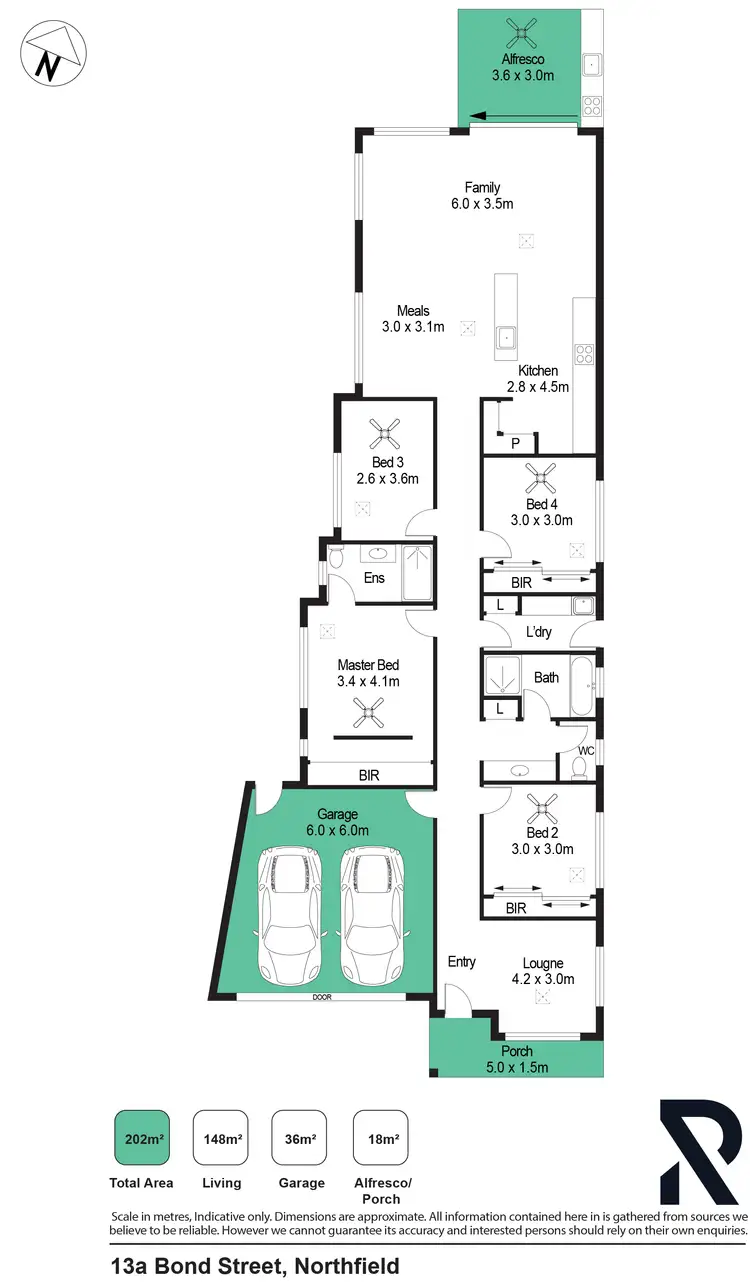 Floorplan of Homely house listing, 13A Bond Street, Northfield SA 5085