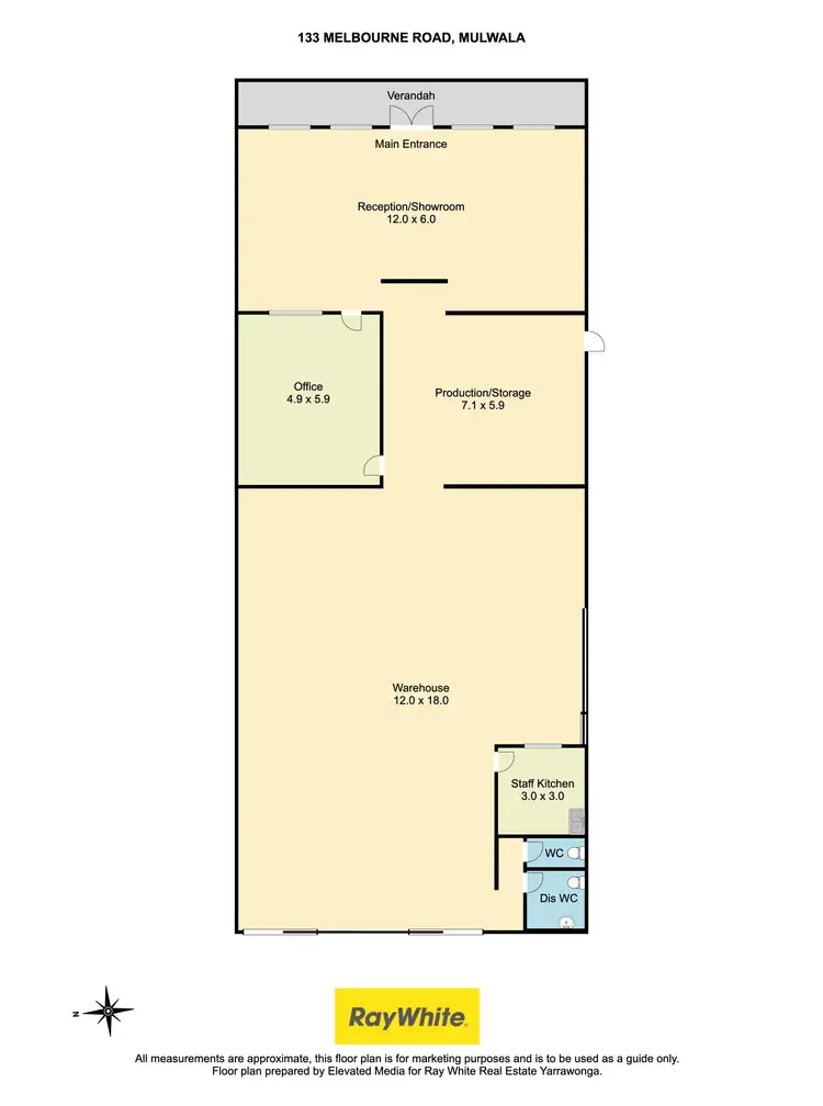 Floorplan of Homely warehouse listing, 133 Melbourne Street, Mulwala NSW 2647