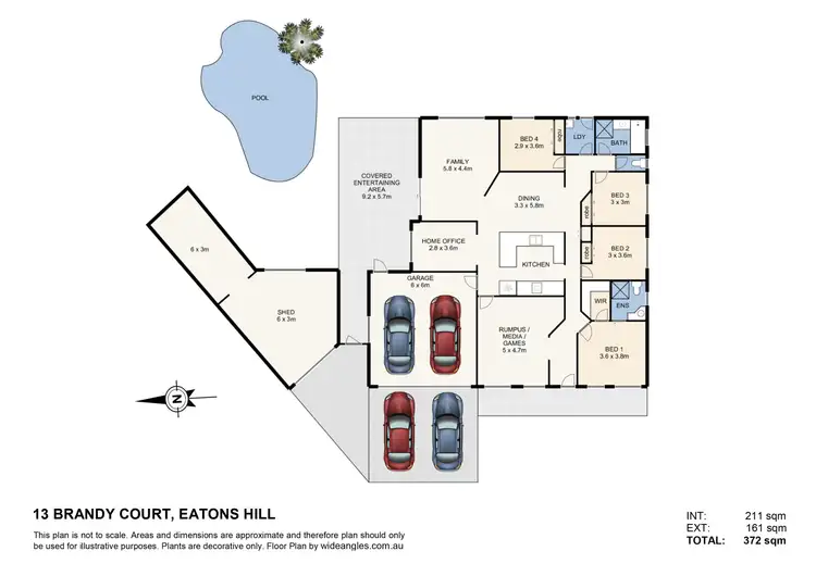 Floorplan of Homely house listing, 13 Brandy Court, Eatons Hill QLD 4037