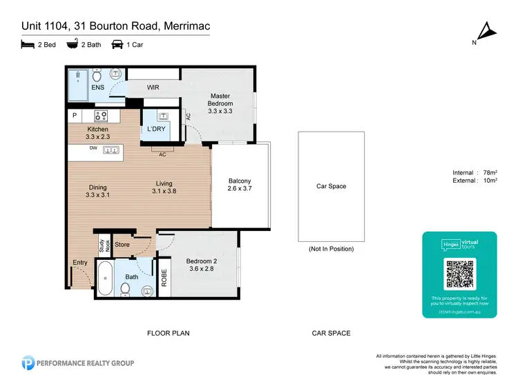 Floorplan of Homely apartment listing, 1104/31 Bourton Road, Merrimac QLD 4226