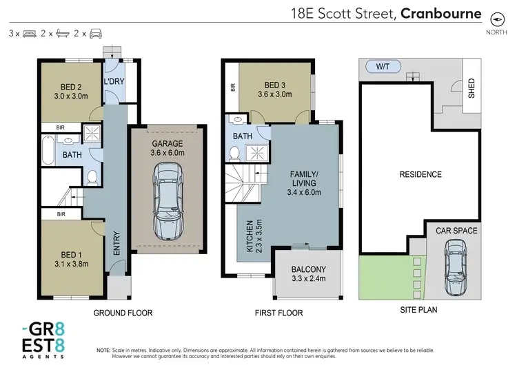 Floorplan of Homely unit listing, 18E Scott Street, Cranbourne VIC 3977