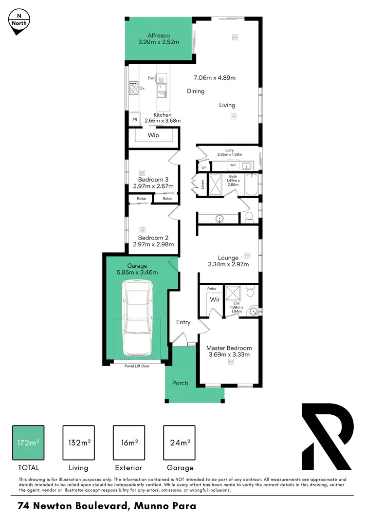 Floorplan of Homely house listing, 74 Newton Boulevard, Munno Para SA 5115
