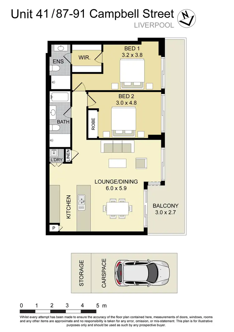 Floorplan of Homely apartment listing, 41/87-91 Campbell Street, Liverpool NSW 2170