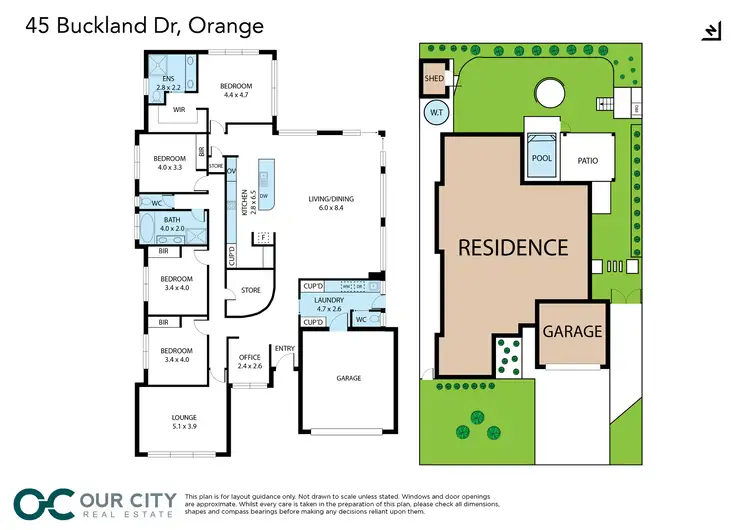 Floorplan of Homely house listing, 45 Buckland Drive, Orange NSW 2800