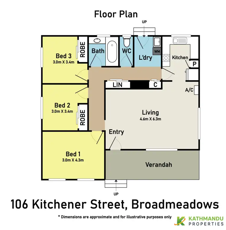 Floorplan of Homely house listing, 106 Kitchener Street, Broadmeadows VIC 3047