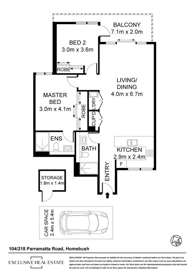 Floorplan of Homely apartment listing, 104/218 Parramatta Road, Homebush NSW 2140