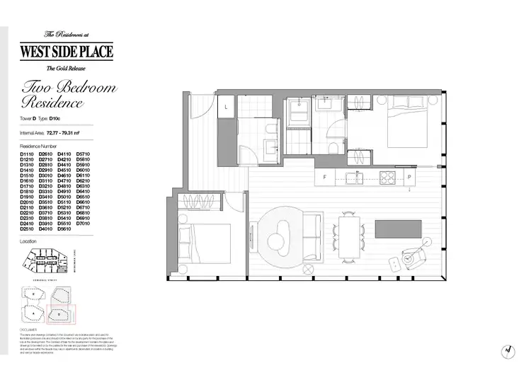 Floorplan of Homely apartment listing, 2910D/648 Lonsdale Street, Melbourne VIC 3000