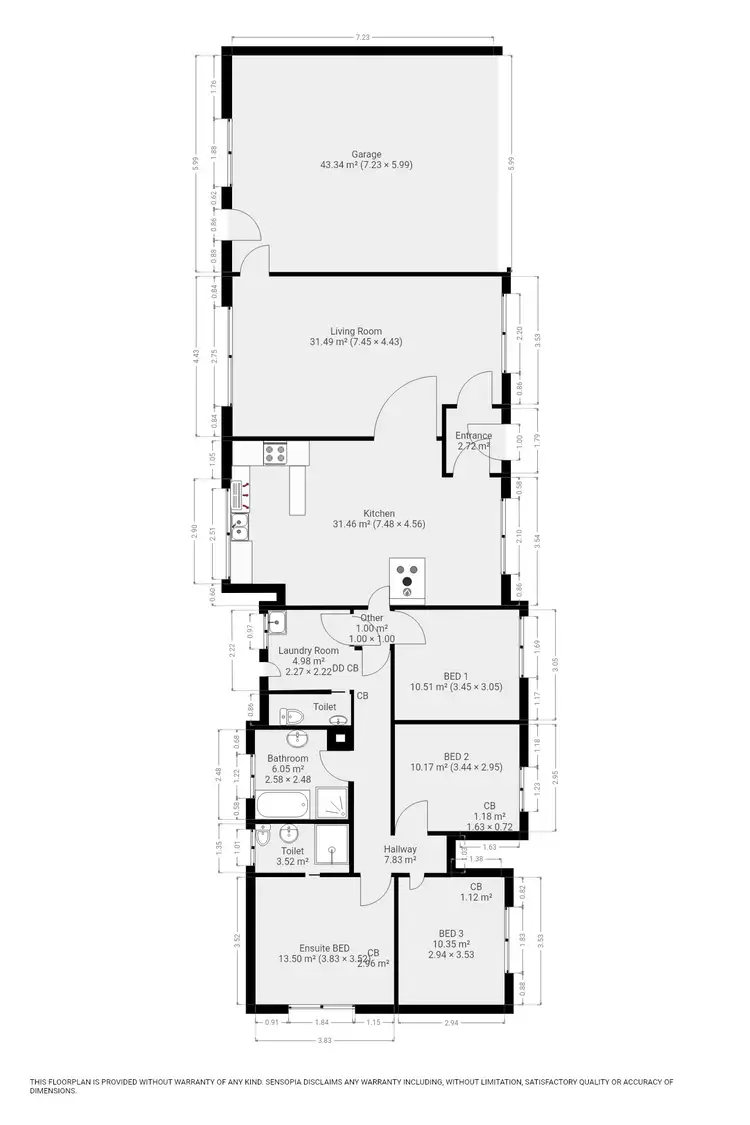 Floorplan of Homely rural property listing, 3 Segtnan Court Bolwarra Via, Portland VIC 3305