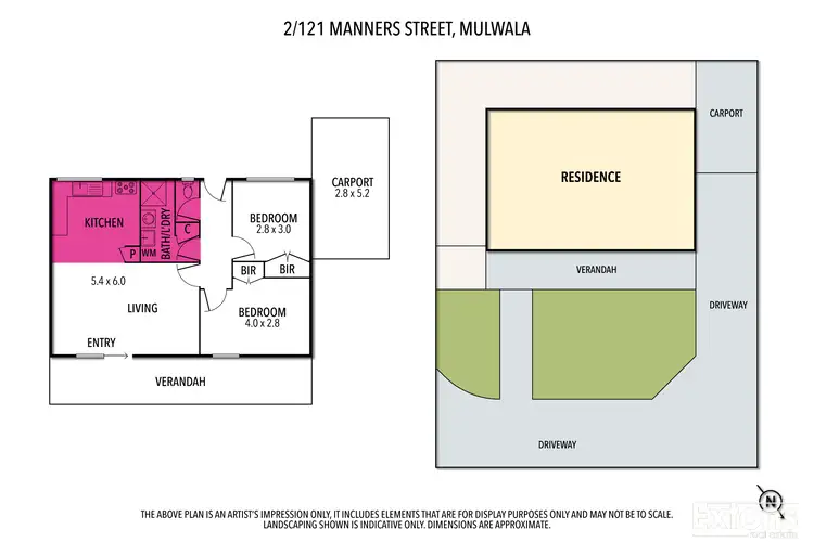 Floorplan of Homely unit listing, 2/121 Manners Street, Mulwala NSW 2647