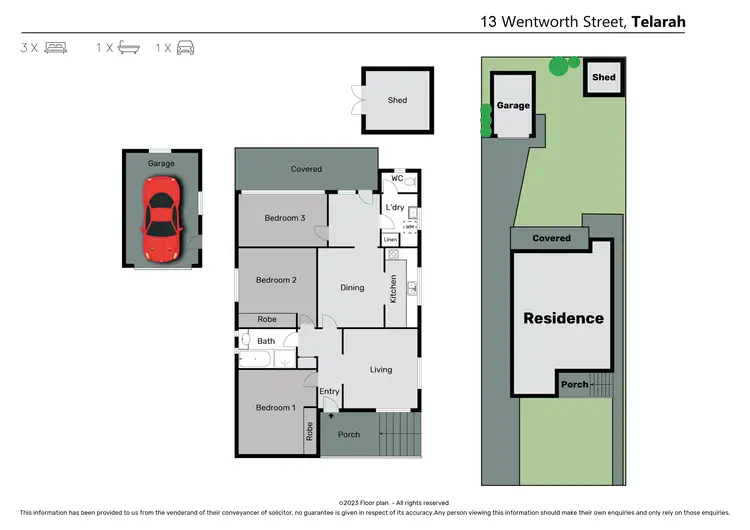 Floorplan of Homely house listing, 13 Wentworth Street, Telarah NSW 2320