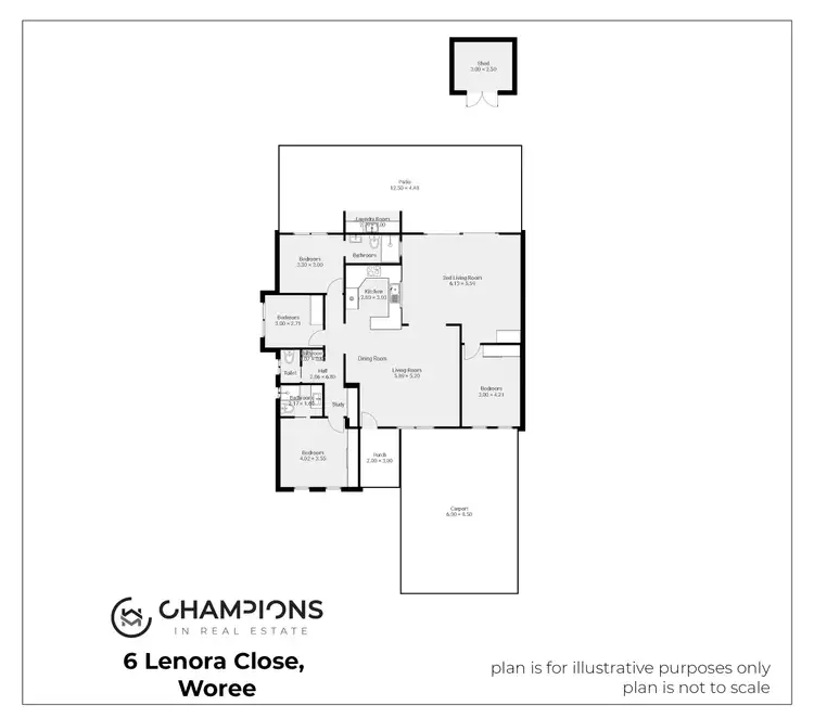 Floorplan of Homely house listing, 6 Lenora Close, Woree QLD 4868