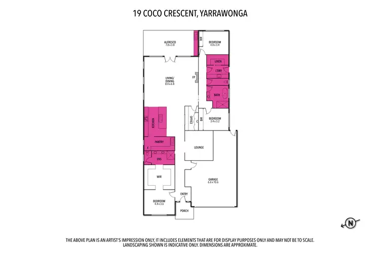 Floorplan of Homely house listing, 19 Coco Crescent, Yarrawonga VIC 3730