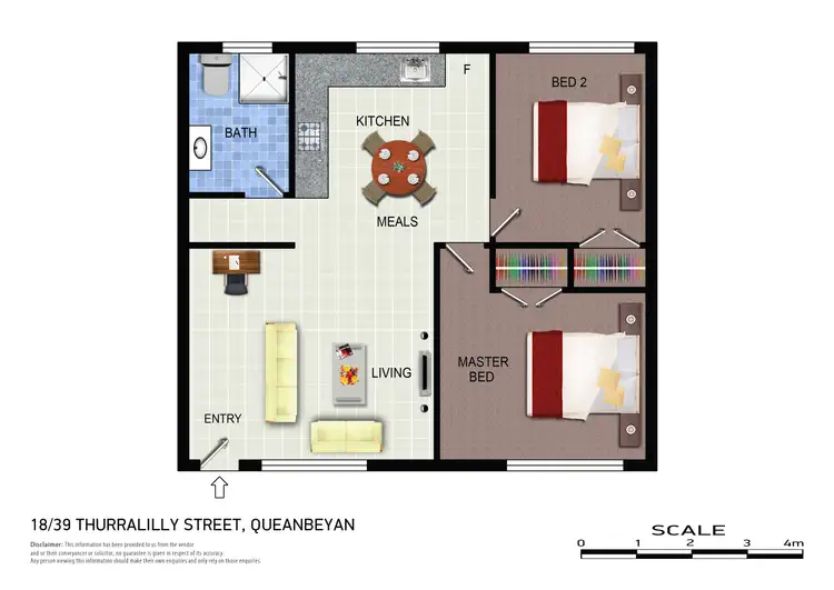 Floorplan of Homely apartment listing, 18/39 - 43 Thurralilly Street, Queanbeyan NSW 2620