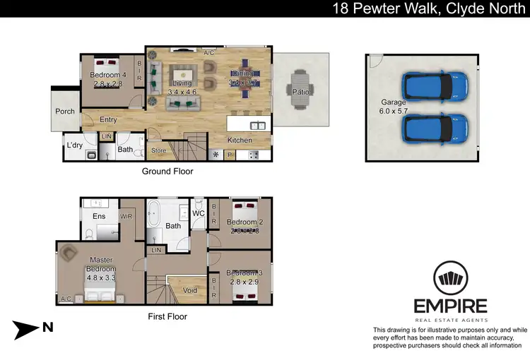 Floorplan of Homely house listing, 18 Pewter Walk, Clyde North VIC 3978