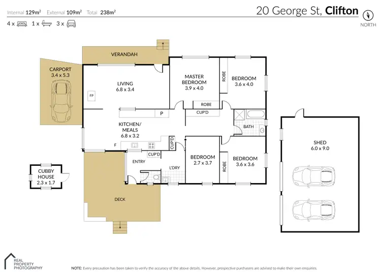 Floorplan of Homely house listing, 20 George Street, Clifton QLD 4361
