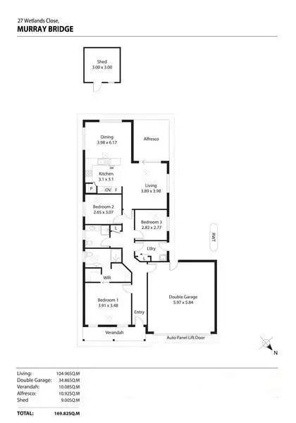 Floorplan of Homely house listing, 27 Wetlands Close, Murray Bridge SA 5253