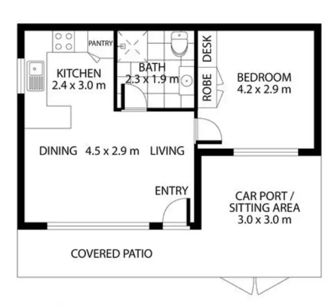 Floorplan of Homely villa listing, 18/466 Steve Irwin Way, Beerburrum QLD 4517