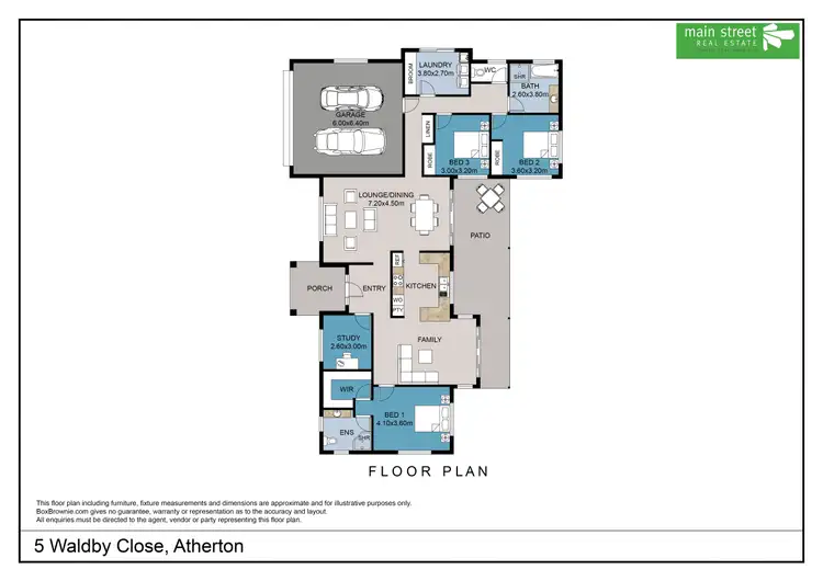 Floorplan of Homely house listing, 5 Waldby Close, Atherton QLD 4883