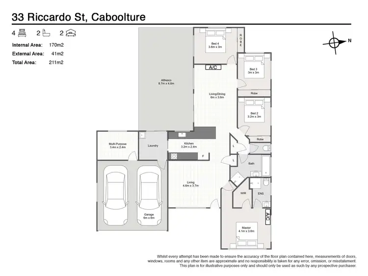 Floorplan of Homely house listing, 33 Riccardo Street, Caboolture QLD 4510