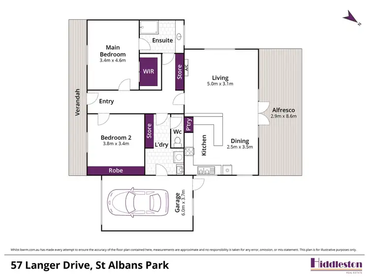 Floorplan of Homely townhouse listing, 57 Langer Drive, St Albans Park VIC 3219