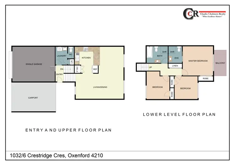 Floorplan of Homely townhouse listing, 1032/6 Crestridge Crescent, Oxenford QLD 4210