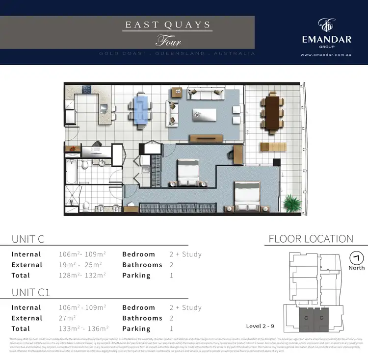 Floorplan of Homely apartment listing, 4502/25 East Quay Drive, Biggera Waters QLD 4216