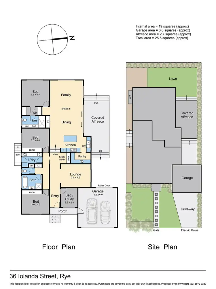 Floorplan of Homely house listing, 36 Iolanda Street, Rye VIC 3941
