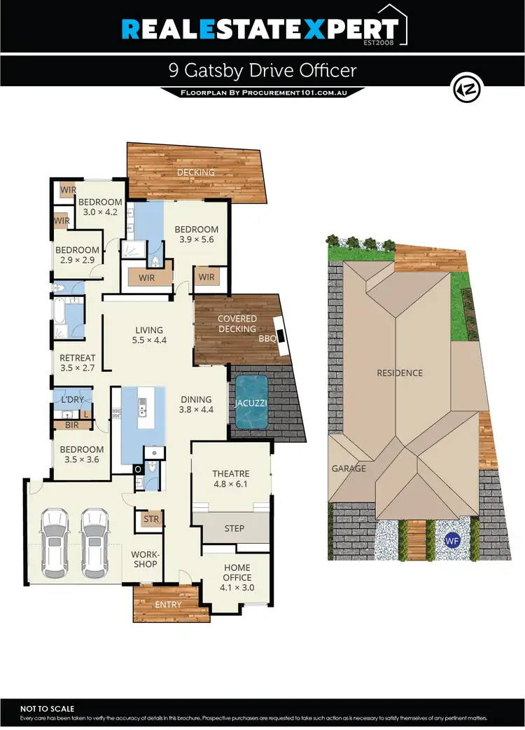 Floorplan of Homely house listing, 9 Gatsby Drive, Officer VIC 3809
