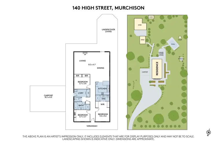 Floorplan of Homely house listing, 140 HIGH ROAD, Murchison East VIC 3610