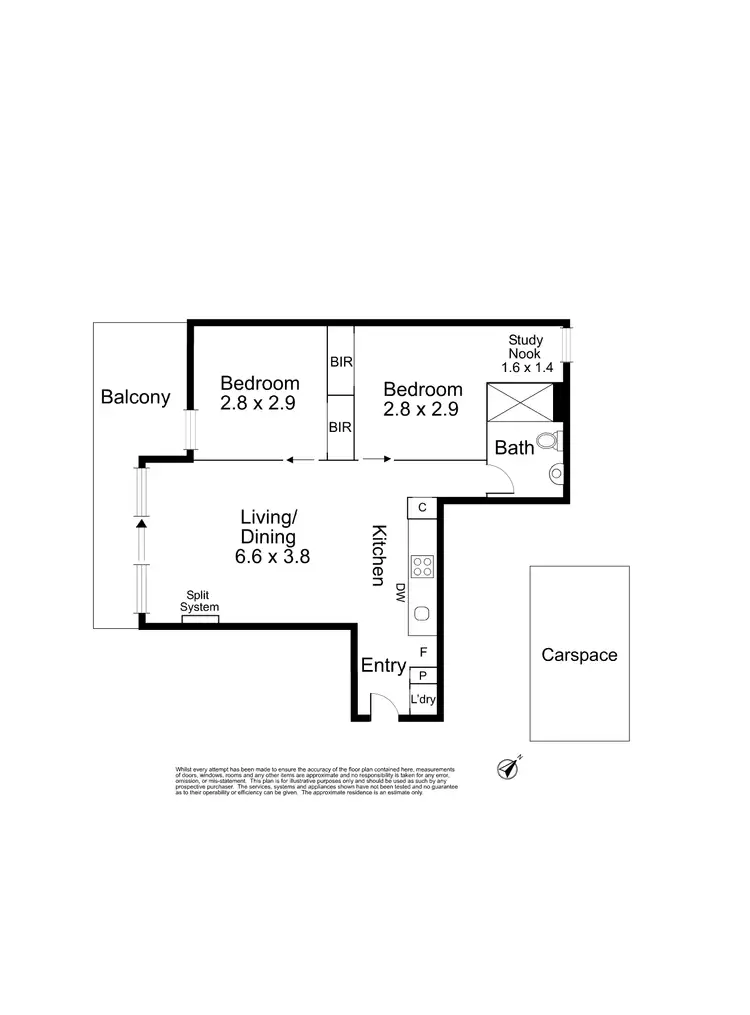 Floorplan of Homely apartment listing, 906/83 Flemington Road, North Melbourne VIC 3051