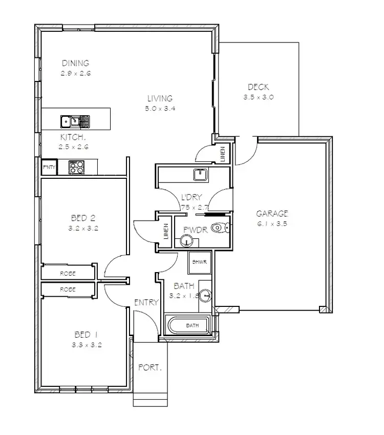 Floorplan of Homely unit listing, 7B Inglewood Street, Golden Square VIC 3555