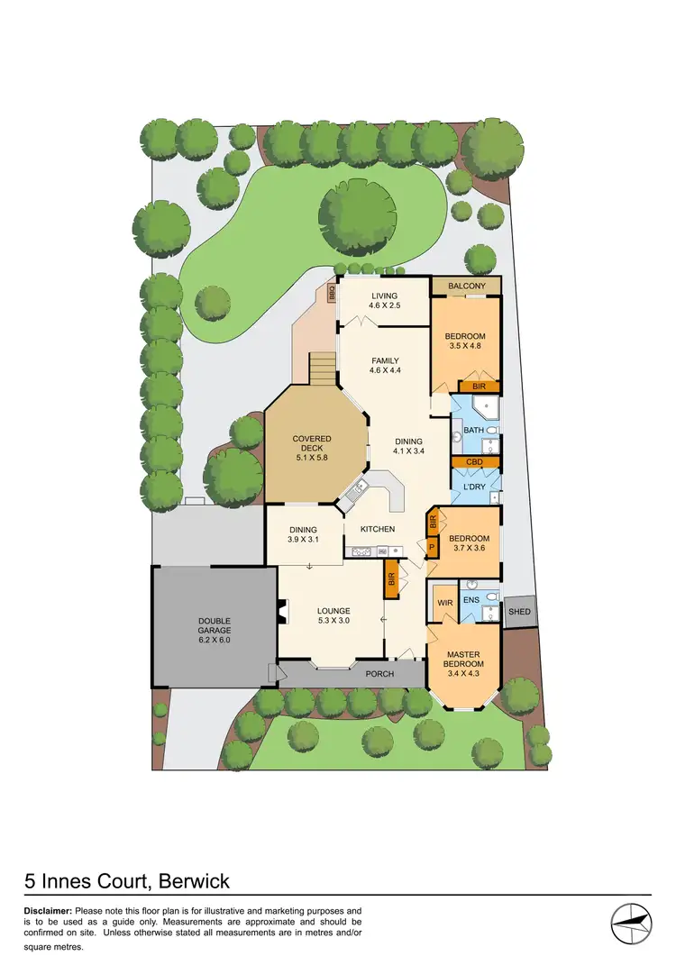 Floorplan of Homely house listing, 5 Innes Court, Berwick VIC 3806