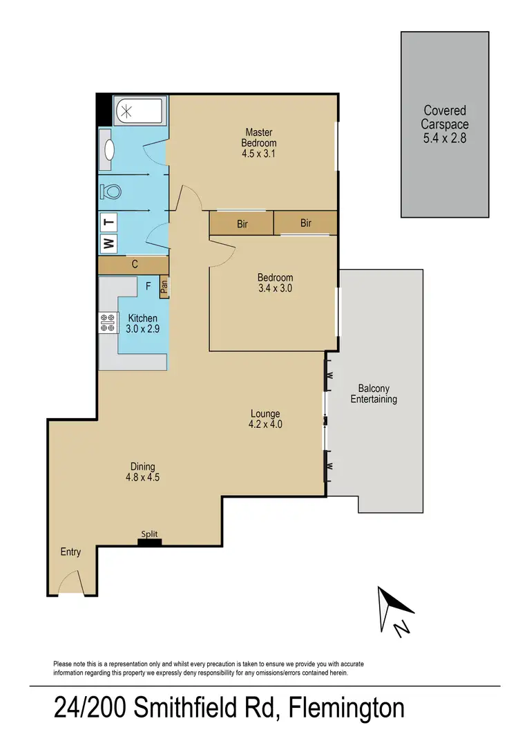 Floorplan of Homely apartment listing, 24/200 Smithfield Road, Flemington VIC 3031