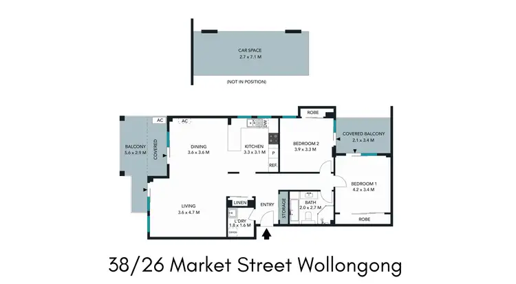 Floorplan of Homely unit listing, 38/26-28 Market Street, Wollongong NSW 2500