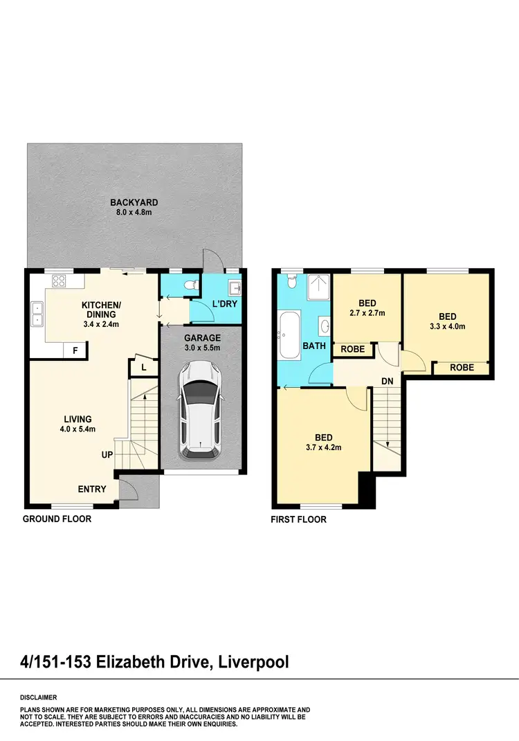 Floorplan of Homely townhouse listing, 4/151-153 Elizabeth Drive, Liverpool NSW 2170