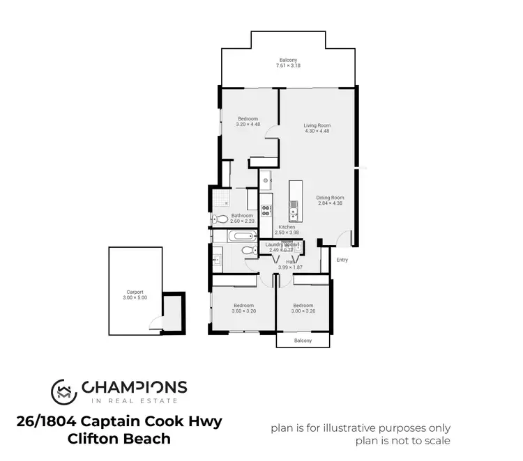 Floorplan of Homely unit listing, 26/1804 Captain Cook Highway, Clifton Beach QLD 4879