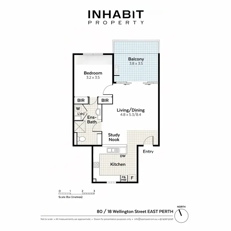 Floorplan of Homely apartment listing, 80/18 Wellington Street, East Perth WA 6004