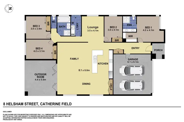 Floorplan of Homely house listing, 8 Helsham Street, Catherine Field NSW 2557