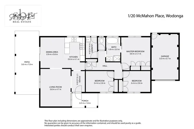 Floorplan of Homely unit listing, 1/20 McMAHON PLACE, Wodonga VIC 3690