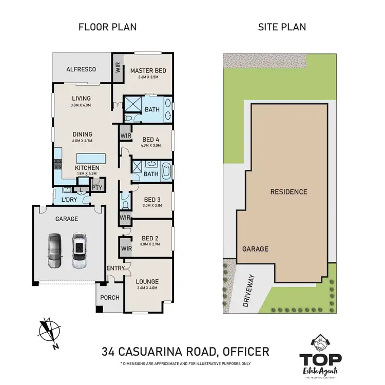 Floorplan of Homely house listing, 34 Casuarina Road, Officer VIC 3809