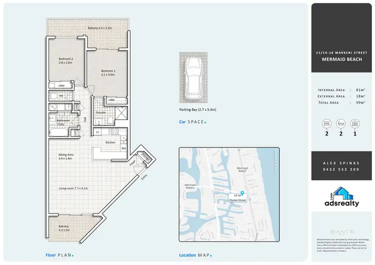 Floorplan of Homely apartment listing, 11/14-26 Markeri Street, Mermaid Beach QLD 4218