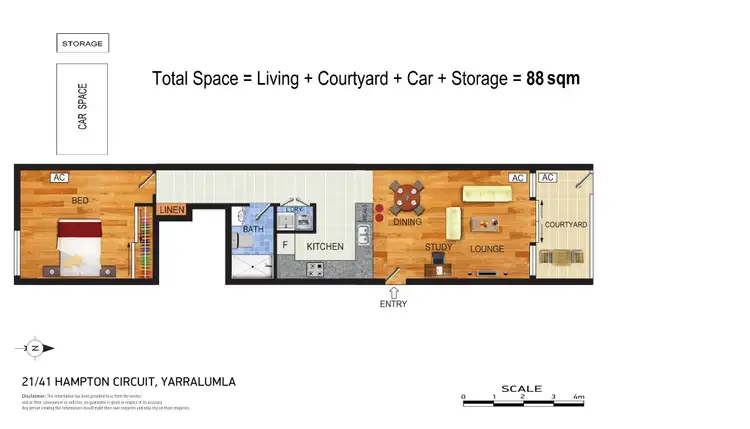 Floorplan of Homely apartment listing, 21/41 Hampton Circuit, Yarralumla ACT 2600