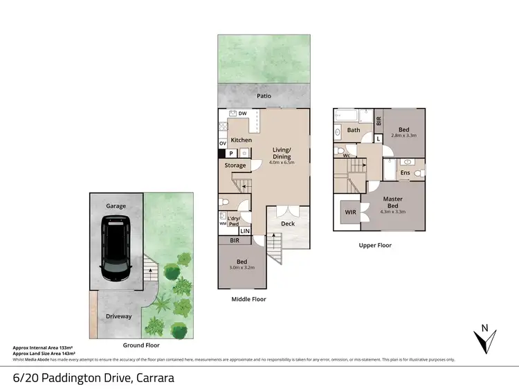Floorplan of Homely townhouse listing, 6/20 Paddington Drive, Carrara QLD 4211