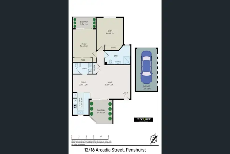 Floorplan of Homely apartment listing, 12/16 Arcadia Street, Penshurst NSW 2222