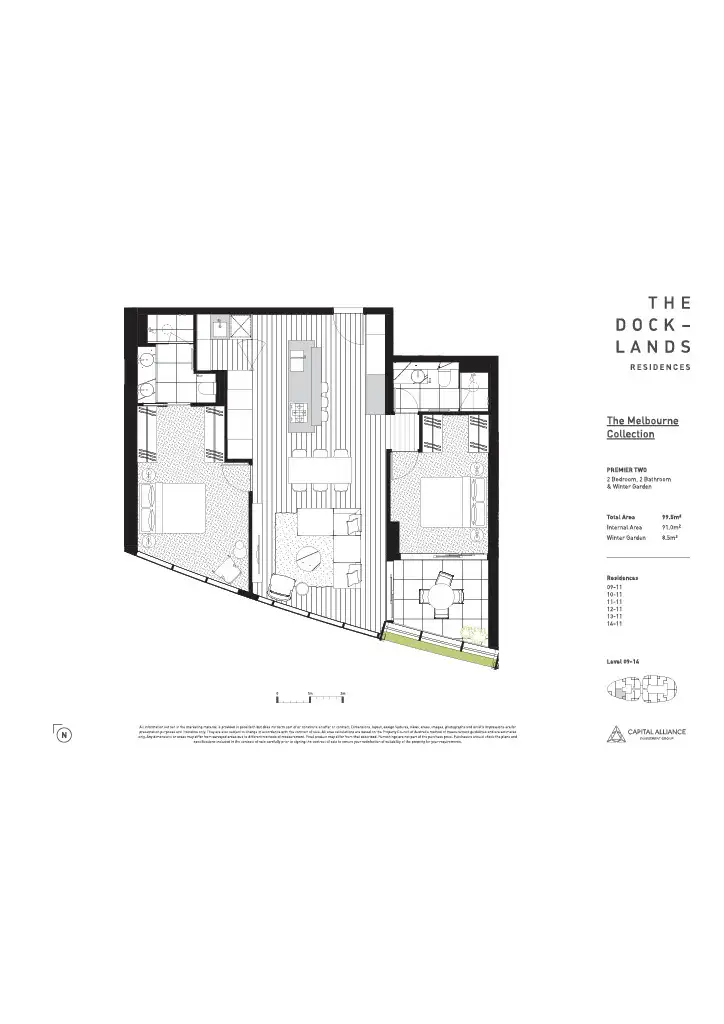 Floorplan of Homely apartment listing, 911/25 Waterfront Way, Docklands VIC 3008