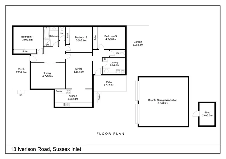 Floorplan of Homely house listing, 13 Iverison Road, Sussex Inlet NSW 2540