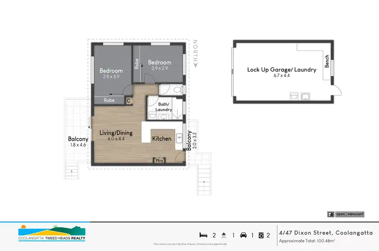 Floorplan of Homely unit listing, 4/47 Dixon Street, Coolangatta QLD 4225