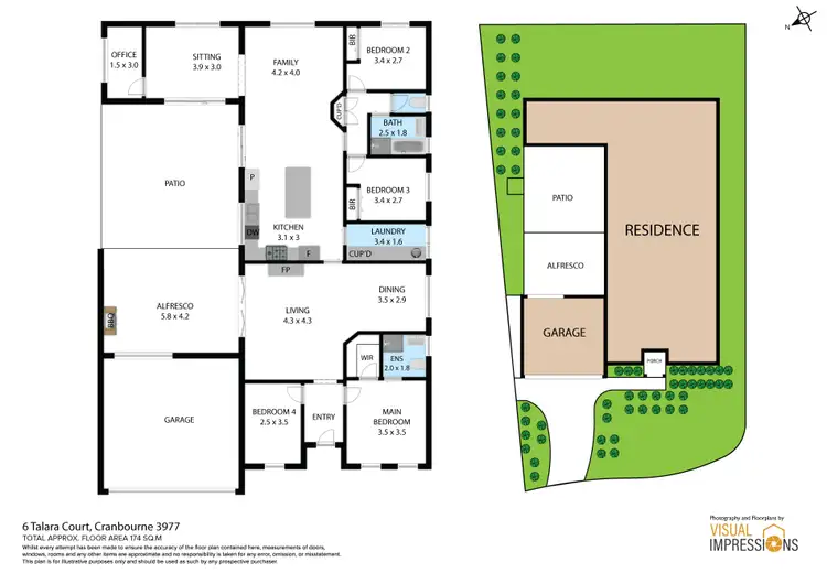 Floorplan of Homely house listing, 6 Talara Court, Cranbourne VIC 3977